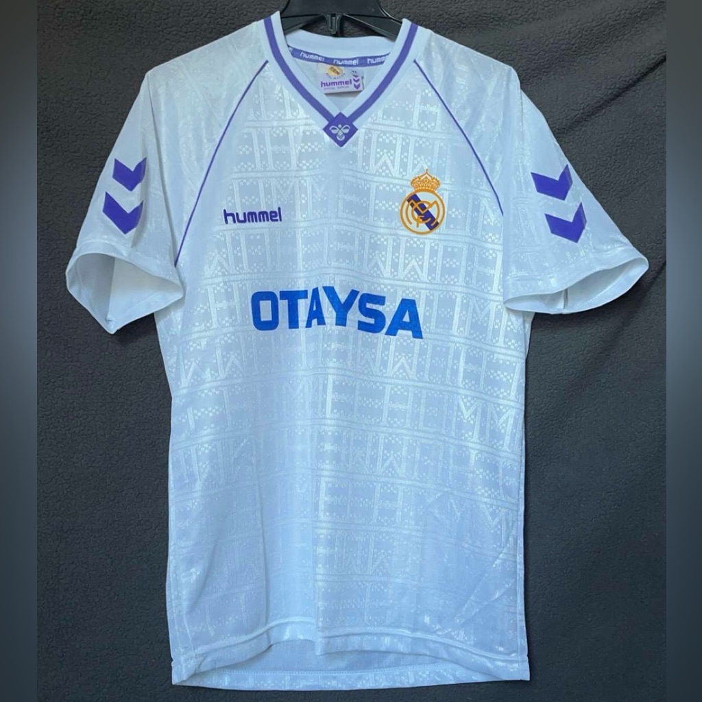 Men’s Vintage Hummel Real Madrid Cf 1990/92 Home Jersey Size Xl (Runs Small)